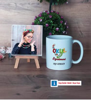 Okul Öncesi Öğretmeni Fotoğraflı Dekoratif Taş, Kupa Bardak Beyaz Hediye Öğretmenler Günü Hediyesi (Model 1)