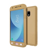 Samsung J5 Pro Kılıf Kamera Korumalı 360 Tam Koruma Ays Kılıf (Gold)