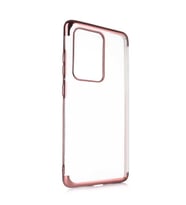Galaxy S20 Ultra Kılıf Zore Dört Köşeli Lazer Silikon Kılıf (Rose)