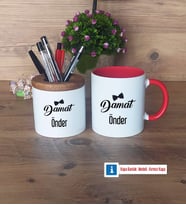 Damat Kalemlik, Kupa Bardak T Kişiye Özel Hediye (Model 5)