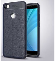 Xiaomi Redmi Note 5A Kılıf Deri Tarzı Niss Silikon Case (Lacivert)