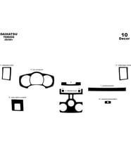 Meriç® Daihatsu Terios Ön Torpido Kaplama Maun 10 Parça 2006-› (Piano Black)