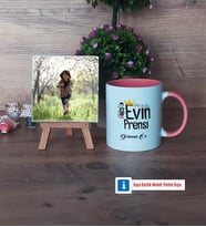 Evin Prensi Fotoğraflı Dekoratif Taş, Kupa Bardak Beyaz Hediye (Model 6)