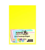 Renkli A-4 Fotokopi Kağıdı 25 li 1 Paket Artlantis Fotokopi Renkli A4 Kağıdı (Sarı)