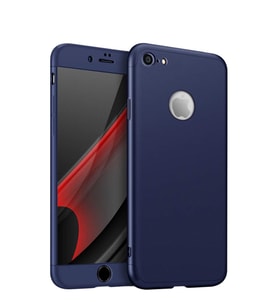 Microsonic Apple iPhone 7 Kılıf Double Dip 360 Protective (Lacivert)
