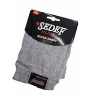 Sedef 6 Adet Siyah Renk Penye Boxer (Gri)
