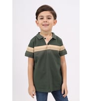 Toontoy Erkek Çocuk Baskılı Tişört (Haki)