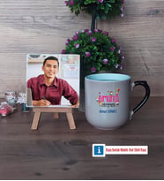 Almanca Öğretmeni Fotoğraflı Dekoratif Taş, Kupa Bardak Beyaz Hediye (Model 10)