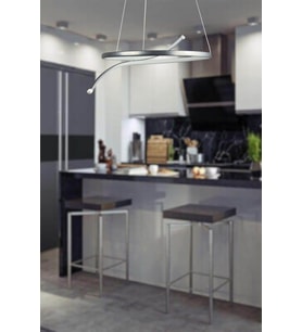 Snake Modern Tasarım Beyaz Ledli Yatak Odası - Cafe - Mutfak - Salon Led Avize (Gri)