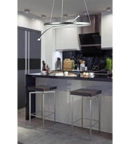 Snake Modern Tasarım Beyaz Ledli Yatak Odası - Cafe - Mutfak - Salon Led Avize (Gri)