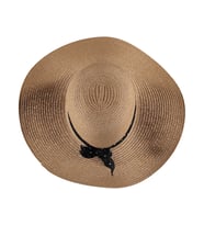 Geniş Kenarlı Hasır Şapka (Camel)