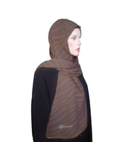 Moda Kaşmir Krep Şal Dalga Desenli (Krem)