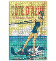 Cakapuzzle Denizde Sörfçü Kadın Afişi Görseli Puzzle Yapboz MDF (Ahşap) (500 Parça)