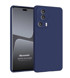 Microsonic Matte Silicone Xiaomi Mi 13 Lite Kılıf Siyah (Lacivert)