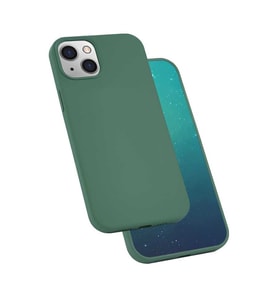 Apple iPhone 13 Mini Kılıf Zore Silk Kadife İç Yüzey Kılıf (Koyu Yeşil)