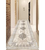 Dijital Baskılı Kaymaz Taban Yıkanabilir Modern Yolluk Ve Koridor Halısı NDU-SD-1125 (Bej)