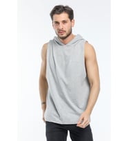 Süperlife Erkek Kapşonlu Standart &Regular Kalıp Fit Tişort SPR21Y04 (Grimelanj)
