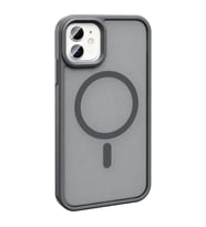Vendas iPhone 12 Kılıf Magsafe Şarj Özellikli Mat Arka Yüzey Zore Sio Kapak (Gri)
