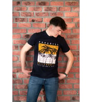 FBI JEANS DESENLİ SLİMFİT PAMUKLU ERKEK T-SHİRT (Lacivert)