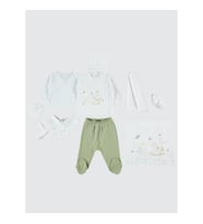 Civil Baby Kız Bebek 10'lu Zıbın Setleri 0-1 Ay Koyu Bej (Yeşil)