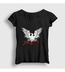 Presmono Kadın Beyaz Logo Alter Bridge T-Shirt 438659tt (Siyah)