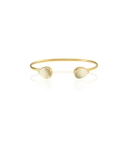 Kadir Jewellery 22 Ayar Altın Kaplama El İşçiliği Zirkon Taşlı Kadın Charm Bileklik (Beyaz)