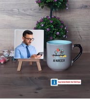 Muhasebeci Fotoğraflı Dekoratif Taş, Kupa Bardak Beyaz Hediye (Model 10)