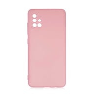 Vendas Samsung A51 W-Lansman Serisi Kadife iç yüzeyli Yumuşak Dokulu Lansman Kılıf (Pembe)