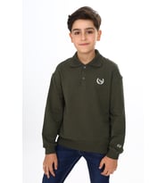 Toontoy Erkek Çocuk Baskılı Sweatshirt (Haki)