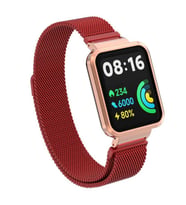 Xiaomi Redmi Watch 2 Lite Zore KRD-58 Metal Kordon (Kırmızı)