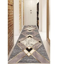 Dijital Baskılı Kaymaz Taban Yıkanabilir Modern Yolluk Ve Koridor Halısı NDU-HT-1038 (Vizon)