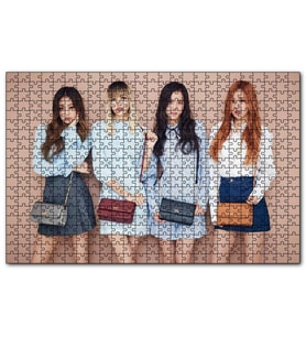 Cakapuzzle Black Pink Kore Pop Hanım Hanımcık  Puzzle Yapboz MDF (Ahşap) (1000 Parça)