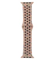 Watch 38mm KRD-02 Yeni Seri Suya Dayanıklı Delikli Renkli Silikon Kordon (Krem)