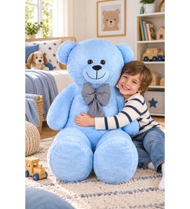 Pandamkee 140 Cm Sevgiliye Özel Hediyelik Ayı (Mavi)