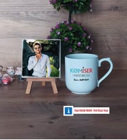 Komiser Yardımcısı Fotoğraflı Dekoratif Taş, Kupa Bardak Beyaz Hediye (Model 5)