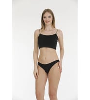 Berrak Kadın Lazer Kesim Polyester Bikini Külot 11690 - 12 Adet (Siyah)