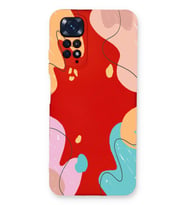 PrintiFy Xiaomi Redmi Note 11 Pro  Uyumlu Lansman Kılıf Karışık Renkler Tasarımlı İçi Kadife Kapak (Kırmızı)