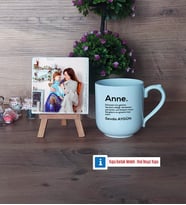 Anneye Hediye Fotoğraflı Dekoratif Taş, Kupa Bardak Beyaz Hediye (Model 5)