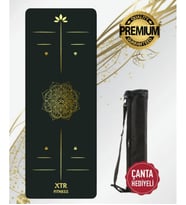 Xtr Fitness Profesyonel Kauçuk Yoga Matı Premium Quality 5 mm (Siyah-Altın)
