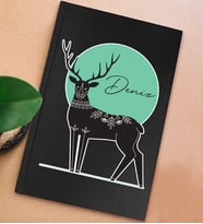 BK Gift Kişiye Özel İsimli Sert Kapaklı Siyah Defter, Arkadaşa Hediye, Yeni İş Hediyesi, Anı Defteri, Doğum Günü Hediyesi (Model 3)