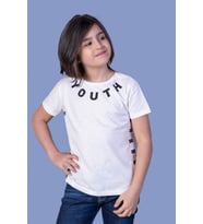 Toontoy  Erkek Çocuk Youth Baskılı Tişört (Ekru)