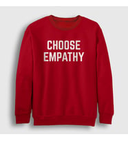 Presmono Unisex Beyaz Choose Empathy Selena Gomez Sweatshirt 320049tt (Kırmızı)