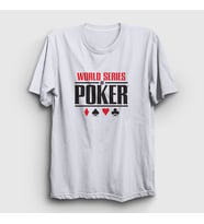 Presmono Unisex Sarı Wsop World Series Of Poker T-Shirt 363470tt (Beyaz)