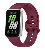 Sneezy Samsung Galaxy Fit 3 Kordon PureLux Soft Yumuşak Silikon Kordon Kayış (Mürdüm)