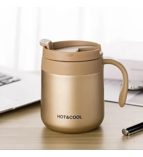350ml Taşınabilir Paslanmaz Çelik Hoot&Cool Meşrubat Termos Bardak (Gold)