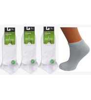 6'LI KALİTELİ ERKEK BAMBU PATİK ÇORAP 40-44 (Beyaz)
