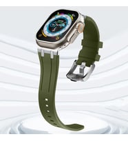 Sneezy Apple Watch 42-44-45-49MM İle Uyumlu Everest Tasarım Silikon Kordon (Haki)