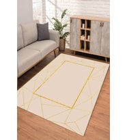 Dijital Kaymaz Taban Yıkanabilir Renkli Salon Halısı Mutfak Halısı Yolluk ND-SD-440 (Krem)