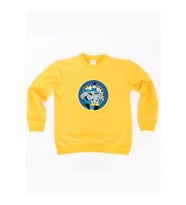 Batman baskılı pamuklu kumaş çocuk sweatshirt (Sarı)