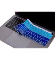 Laptop MacBook Air 13inc Klavye Koruyucu A1932 2018/2019 Amerika İngilizce Baskı (Lacivert-Mavi)